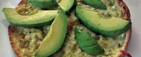 Avocado Pizza with Cilantro Sauce