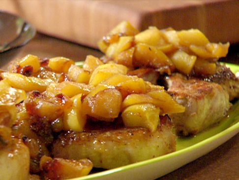 Pork Chops with Spiced Apple Sauce