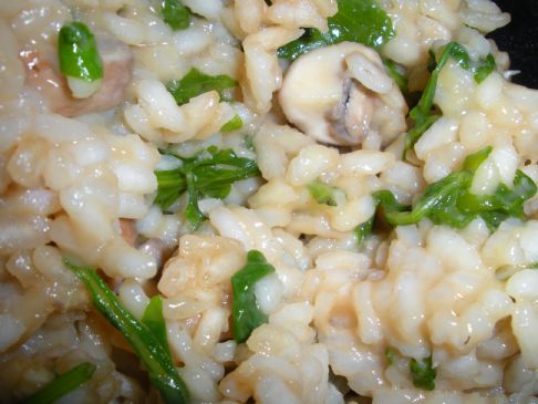 Mushroom and Arugula Risotto