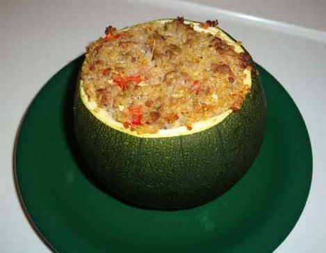 Lamb-stuffed Zucchini