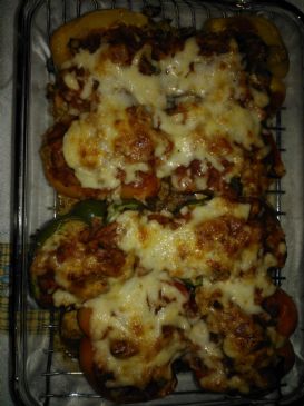 Deb's Spicy Chicken Stuffed Peppers