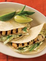 Mojito-Grilled Fish Tacos With Lime Slaw Topping