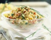 Taboule and Chicken Salad with Zucchini and Avocado