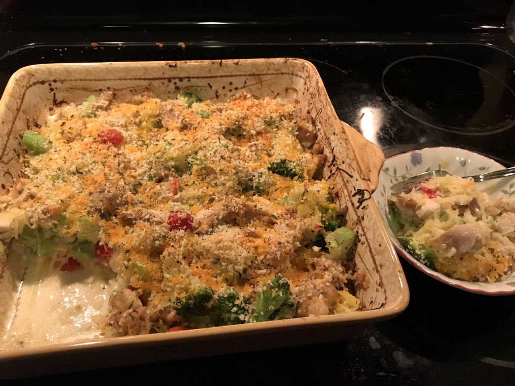 Chicken Spaghetti squash casserole