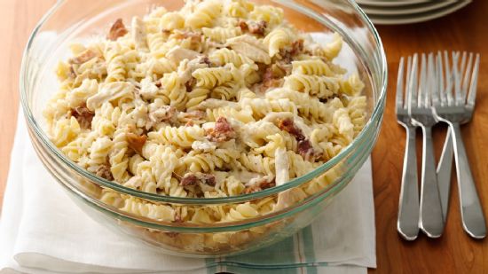 Pillsbury Make-Ahead Chicken Bacon Ranch Pasta- but healthier