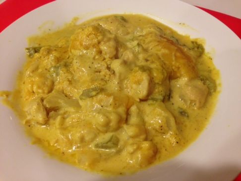 Chicken curry with broccoli and cauliflower