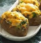 Chicken and Broccoli stuffed potatoes