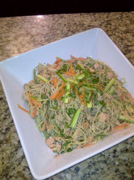 Low Fat Asian Salmon Pasta Salad