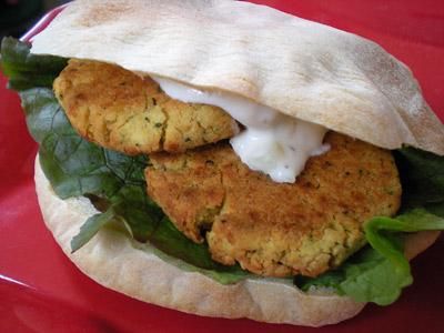 Roasted Red Pepper and Garlic Falafel