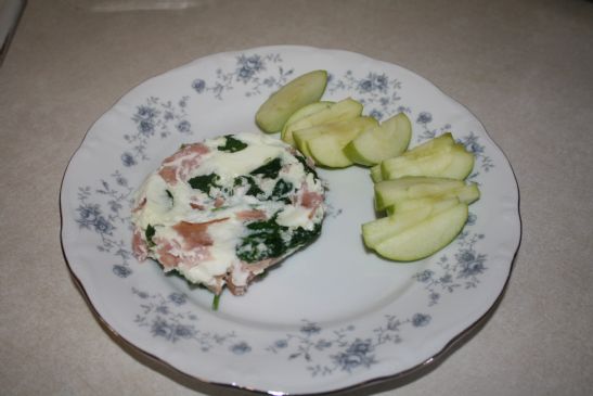 Egg Whites, Spinach and Ham Puff