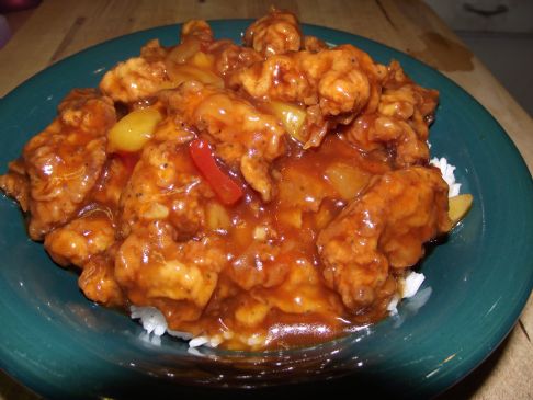 Deep fried sweet and sour pork