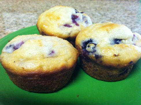 Blueberry and Cherry Yogurt Muffins