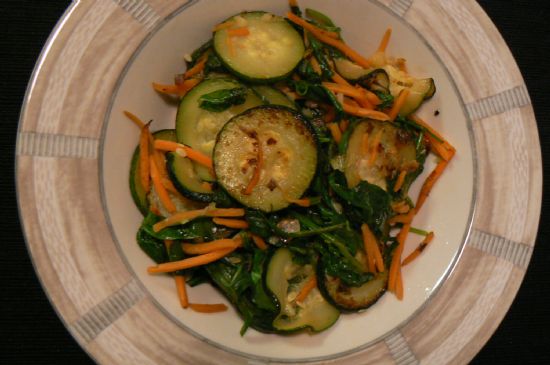 Zucchini with Carrots and Spinach