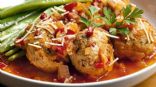 Moroccan Turkey Meatballs with Spiced Tomato Sauce (by Joanne Lusted; CleanEatingMag.com)