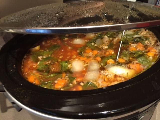 ground pork and vegetable soup