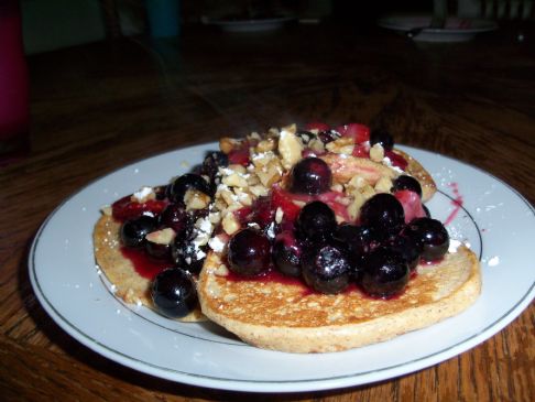 Oatmeal Pancake's with Berry Topping
