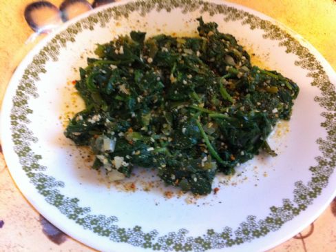 Stirfry Spinach with Garlic