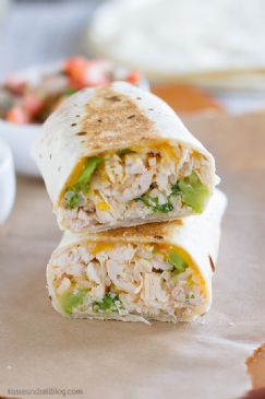 Chicken and Broccoli Grilled Burritos