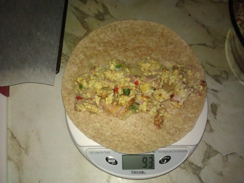 Egg, Ham and Cheese Breakfast Tortilla Wrap