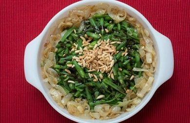 Green Beans with Balsamic Onions and Almonds