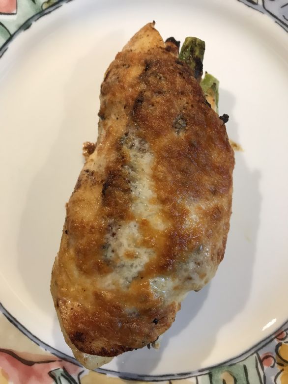 Asparagus and Mushroom Stuffed Chicken Breast