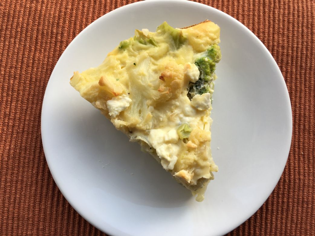 Goat Cheese and Veggie Crustless Quiche