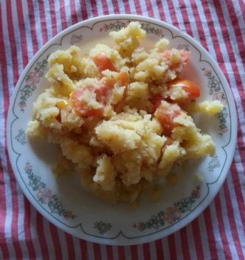 Butterless, No-Milk Mash Potato Ver. 1 (1 svg = 2 medium potatoes)