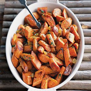 Roasted Spiced Carrots and Yams