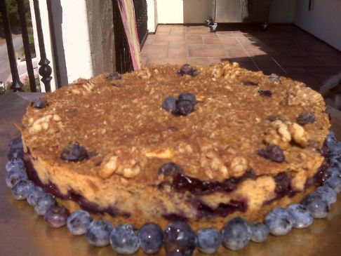 Vegan Blueberry Apple Walnut and Oat Pie!