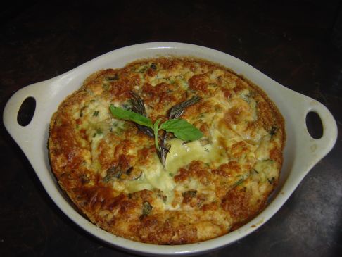 Crustless Potato and Scallion Quiche