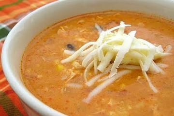 Easy Slow Cooker Chicken Enchillada Soup