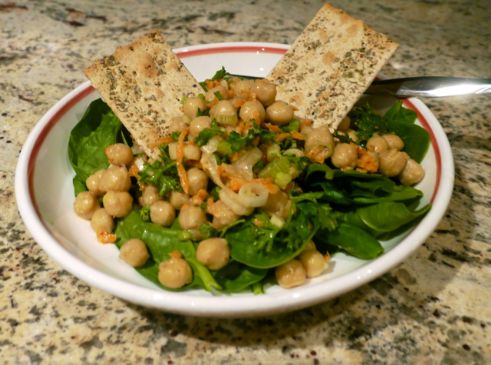 Tangy Bean Salad w. Carrots and Green Onions