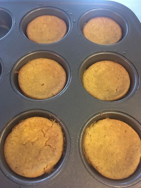 Keto Pumpkin Pie Cheesecake-Mini 1/3 Recipe filling muffins