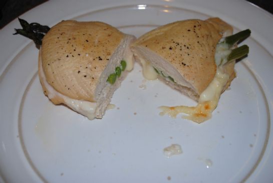 Stuffed Chicken with Provolone and Asparagus
