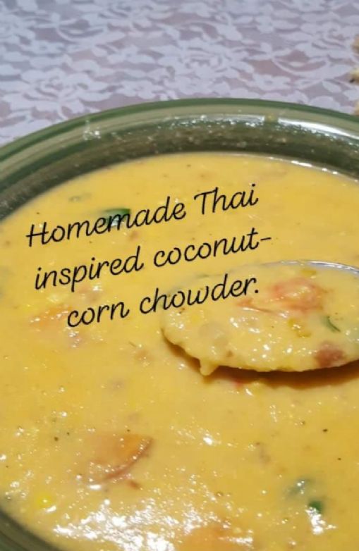 Thai-inspired coconut corn chowder