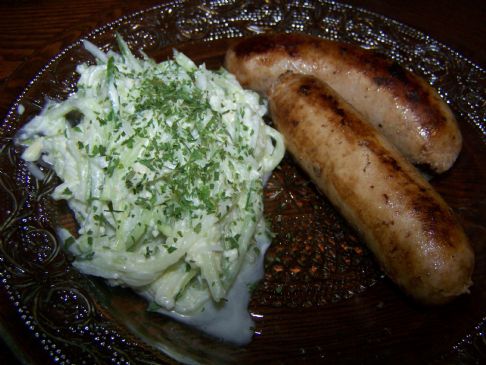 Creamy Apple Cider Cucumber Salad