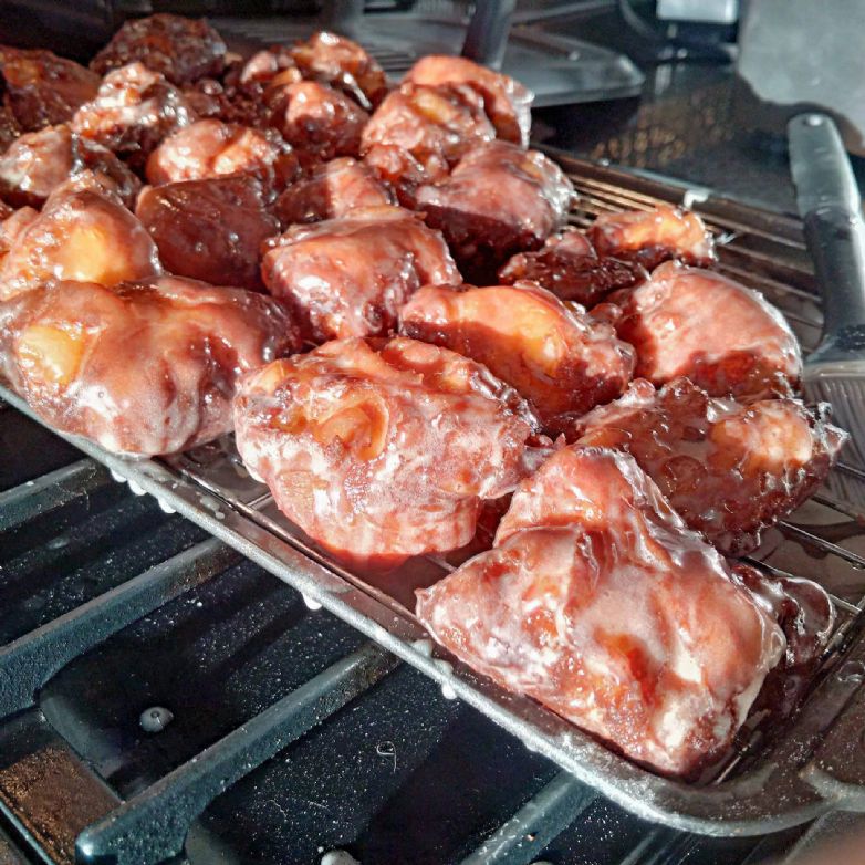 Glazed Apple Fritter Donuts