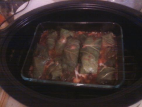 Pork and Pinapple Stuffed Cabbage Leaves