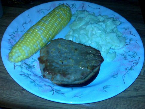 Steak Broiled with Garlic : 1 Serving