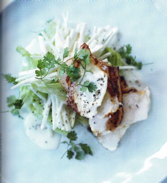 Garlic Chicken with Creamy Celeriac Salad