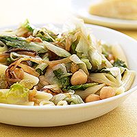 Escarole with Caramelized Onions and Chickpeas