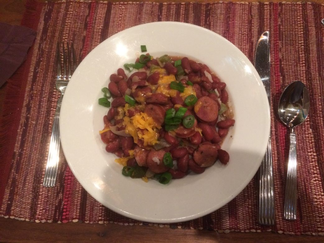 Red beans and rice with andouille