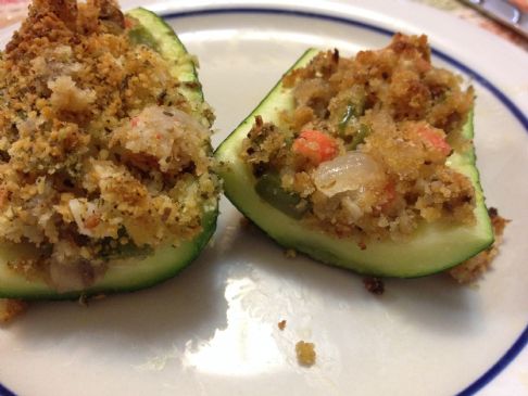 crab stuffed Zucchini