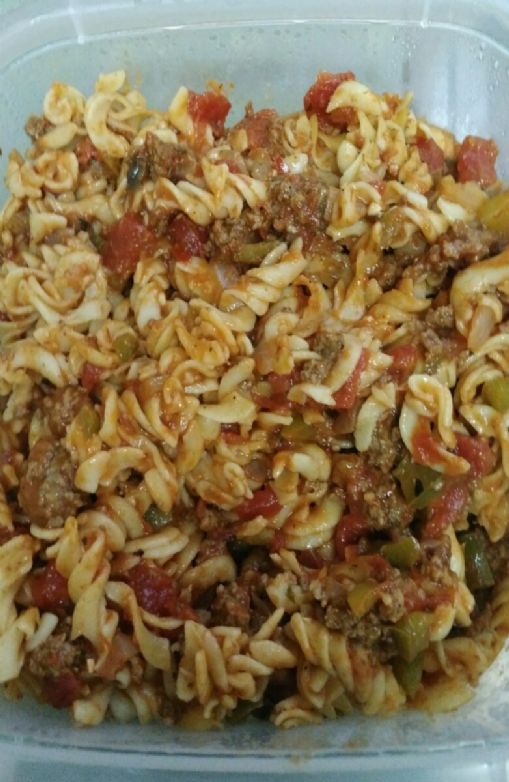 Beefy rotini pasta