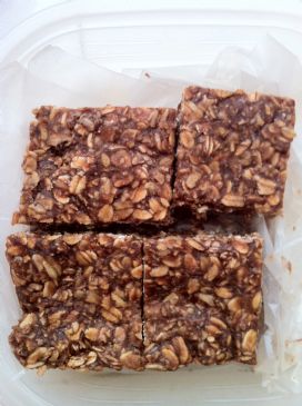 Apple Chocolate Oatmeal No-Bake Protein Bars