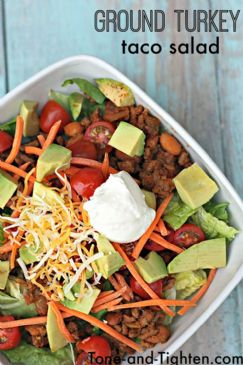 Healthy Ground Turkey Taco Salad