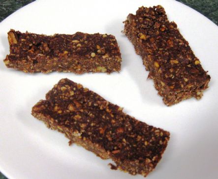 Chocolate Peanut Butter and Oat Snack Bars