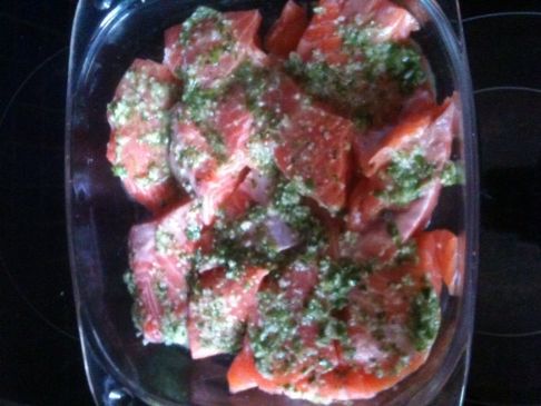 Salmon with lime and coriander