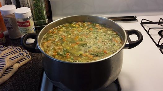 Daniel's Mostly Vegetable Fried Chicken Soup