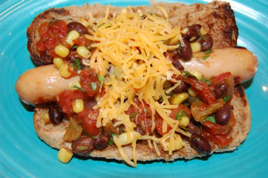 Cheesy Salsa Dog